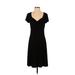 Laundry by Shelli Segal Casual Dress - A-Line: Black Solid Dresses - Women's Size 2