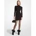 Michael Kors Stretch Knit Cutout Dress Black L