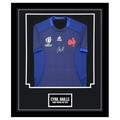 Signed Cyril Baille Framed France Shirt - Rugby World Cup 2023