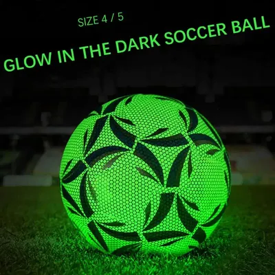 Ballon de football No. 5 pour enfants et adultes lueur dans le noir lancer de nuit Shoous