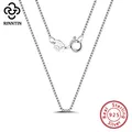 Rinntin 925 Sterling Silver Box Chain Cable Chain Necklace for Women 40cm-60cm Fashion Silver 925
