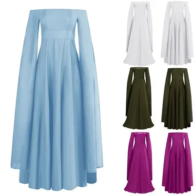Plus Größe S-5XL Europäischen Renaissance Medieval Dünne Kleid Plus Karneval Halloween Kostüm für Frauen Festival Cosplay Party Kleid Image