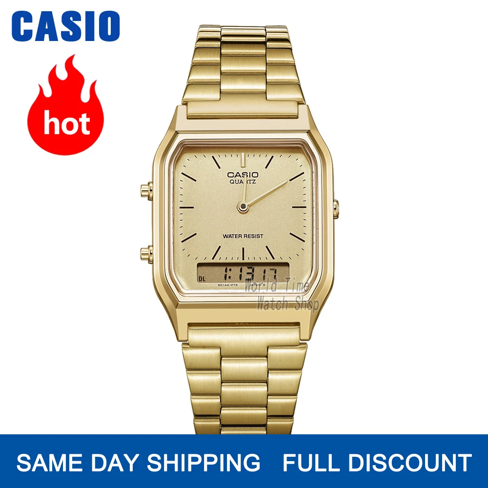 Casio uhr gold uhr männer top marke luxus Dual display Wasserdicht Quarz männer uhr Sport militär Armbanduhr часы мужские relogio masculino reloj hombre erkek kol saati montre homme zegarek meski Image