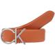 Calvin Klein Damen Gürtel Re-Lock Logo Belt 3,0 cm Ledergürtel, Braun (Autumn Leaf), 115