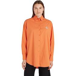 Calvin Klein Jeans Damen Loose MONOLOGO Shirt J20J221866 Gewebte Oberteile, Orange (Burnt Clay), XXL
