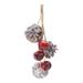Set of 6 Bell and Pine Cone Christmas Ornaments 14"