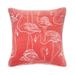 Flamingo Coral Velvet Pillow