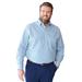 Men's Big & Tall KS Signature Wrinkle-Free Long-Sleeve Dress Shirt by KS Signature in Shadow Blue Arrow (Size 24 39/0)