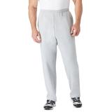 Men's Big & Tall Fleece Open-Bottom Sweatpants by KingSize in Heather Grey (Size 7XL)