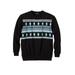 Men's Big & Tall Graphic Fleece Sweatshirt by KingSize in Yeti Fair Isle (Size 6XL)