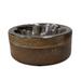 Stainless Steel Dog Bowl With Mango Wood Holder by JoJo Modern Pets in Cylindrical 1 Quart