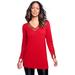 Plus Size Women's Sequin Pullover Sweater by Roaman's in Red Boarder Sequin (Size 22/24)