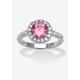 Women's Sterling Silver Simulated Birthstone and Cubic Zirconia Ring by PalmBeach Jewelry in June (Size 6)