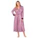Plus Size Women's Marled Long Duster Robe by Dreams & Co. in Midnight Berry Marled (Size 18/20)