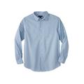 Men's Big & Tall KS Signature Wrinkle-Free Long-Sleeve Dress Shirt by KS Signature in Shadow Blue Arrow (Size 18 1/2 37/8)