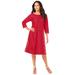 Plus Size Women's Lace Swing Dress by Roaman's in Classic Red (Size 26/28)