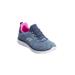 Wide Width Women's The Summits Quick Getaway Slip On Sneaker by Skechers in Navy Hot Pink Wide (Size 7 W)