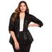 Plus Size Women's Sequin Blazer by June+Vie in Black (Size 26/28)