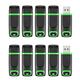 KEXIN 32GB USB Stick 10 Pack USB 2.0 Mini USB Memory Stick Pen Drive Thumb Drive Cap Design Data Storage Stick Zip Drive for Computer, Tablet, TV, Car (Green)