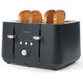 Salter EK5565BGRY 4-Slice Toaster- Marino Modern Finish, Removable Crumb Tray Included, 7 Levels of Variable Browning, Self-Centring Bread Guides, Anti-Jamming, Defrost/Reheat/Cancel Functions 1850W