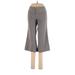 Maurices Dress Pants - Mid/Reg Rise Flared Leg Cropped: Gray Bottoms - Women's Size 3