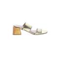 Bernardo Mule/Clog: Slide Chunky Heel Casual Gold Shoes - Women's Size 6 - Open Toe
