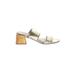 Bernardo Mule/Clog: Slide Chunky Heel Casual Gold Shoes - Women's Size 6 - Open Toe