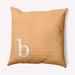 Wade Logan® Auggie Modern Monogram Indoor/Outdoor Throw Pillow Polyester/Polyfill blend in Yellow | 20 H x 20 W x 7 D in | Wayfair
