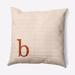 Wade Logan® Auggie Modern Monogram Indoor/Outdoor Throw Pillow Polyester/Polyfill blend in Orange | 16 H x 16 W x 6 D in | Wayfair