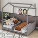 Harper Orchard Searsboro Bed Upholstered in Gray | 75 H x 56.1 W x 80.3 D in | Wayfair 25F78D217C7D4256A16B975F6A460987