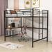 Mason & Marbles Blanca Full Metal Loft Bed w/ Built-in Desk Metal in Black | 67 H x 56 W x 77 D in | Wayfair 80AF5D36C7874BEC89438DF4212E034E