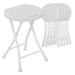 Inbox Zero Kynleigh 18" Folding Stool, Portable Round Chair for Recreation Game Room, 230 lbs Capacity Plastic/Resin in White | Wayfair