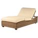 Woodard Montecito Double Reclining Chaise Lounge w/ Cushion Wicker/Rattan in Brown | Outdoor Furniture | Wayfair S511061-Mocha-B-027