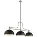 Melange by Z-Lite Brushed Nickel 3 Light Billiard Light