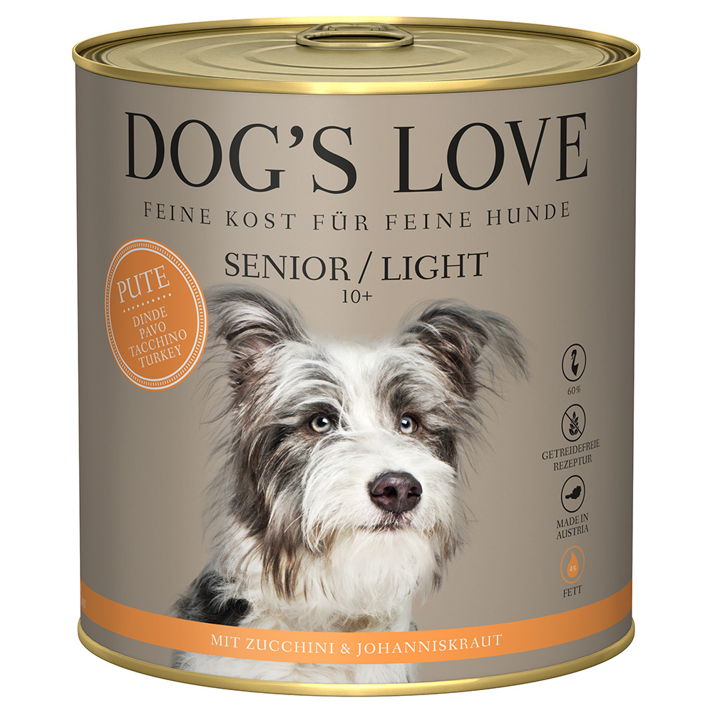 Dog´s Love Senior/Light Tacchino Alimento umido per cane - 6 x 800 g