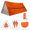 2 Person Emergency Shelter Bivy Survival Tent Kit Mylar Tube Tent Sleeping Bag Waterproof Outdoor