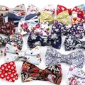 New Style Bowtie Men Tuxedo Cotton Designer Colorful Butterfly Flower Rose Paisley Bowties Wedding