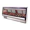 Howard-McCray SC-CMS40E-8-S-LED 100 1/2" Full Service Red Meat Case w/ Straight Glass - (4) Levels, 115v, Silver