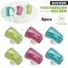 MesaSe 6 Pcs Toothbrush Head Covers with Suction Cup Travel Toothbrush Head Covers Case Anti Dust Toothbrush Cover Great Protective Case for Home Travel Outdoor Camping