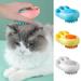 Pnellth Pet Bath Brush Silicone Dog Grooming Brush with Shampoo Dispenser Durable Comb Pet Supply