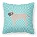 Carolines Treasures English Mastiff Checkerboard Square Decorative Outdoor Pillow