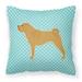 Carolines Treasures Shar Pei Checkerboard Square Decorative Outdoor Pillow