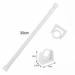 Adjustable Tension Curtain Telescopic Rod & Self Adhesive Hook for Kitchen Bath