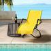 59.7 Outdoor Chaise Lounge Chair Patio Long Folding Reclining Single Chaise All Weather for Beach Yard Pool