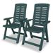 OWSOO Reclining Garden Chairs 2 pcs Green