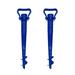 2PCS Adjustable Beach Umbrella Ground Anchor Spike Stretch Sand Stand Holder for Sun Beach Garden Patio Fishing Pole Blue