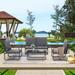 Outdoor Conversation Sofa Set 4-Pieces Patio Dining Set with Cushions