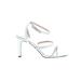 Mix No. 6 Heels: Silver Print Shoes - Women's Size 10 - Open Toe