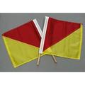 18 x 18 Official Semaphore Flag Set Sets Include 2 Authentic Nyl Flags Mounted 24 Wood Poles