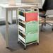 3 Tier Rolling File Carts Hanging Files Metal Movable Pull-Out File Folder Rack